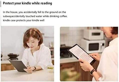 Абсолютно нов калъф WunM Studio е подходящ за Kindle Paperwhite [7/6/5 поколение, издаване на 2015/2013/2012], калъф премиум-клас, автоматичен режим на заспиване /събуждане, зелен плод авокадо.