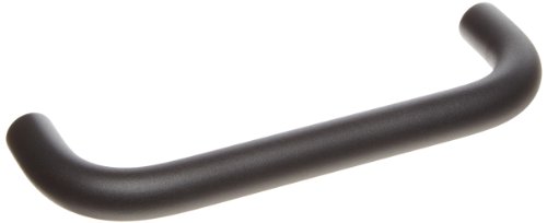 Алуминиева Metric Прибиращ се дръжка с резбови отвори, кръгла ръкохватка, черно покритие на прах, разстояние от център до център на 64 мм издатина 35 мм, размер на ръкохватката 8 мм (опаковка от 1)