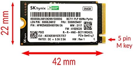 OEM SK Hynix 256GB М 2 Вътрешен твърд диск, PCI-e NVME 42 мм 2242 Форм-фактор M Ключ