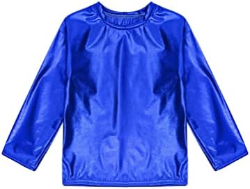 Yhong/Детски Блузи за момчета и Момичета с блестящ Метален Модел Денс-партита, Модни Тениски в стил Хип-Хоп, Джаз, Улични Тениски С Дълъг ръкав, Тениски