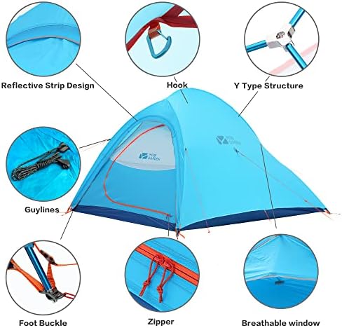 Къмпинг палатки МОБИ GARDEN на 1-3 човека, Сверхлегкая Туристическа палатка за туризъм и колоездене, лека туристическа палатка, водоустойчив, лек и компактен, с тегло 5,3 паунда