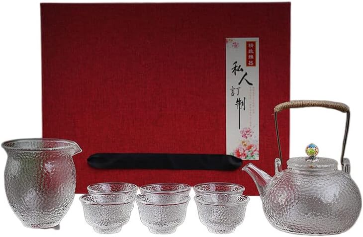Чай от смляно стъкло в японски стил home, кана с шест чаши чай на кунг фу, за 6 човека, за 6 човека, за 6 човека, за 6 човека, за 6 човека, за 6 човека, за 6 човека, за 6 човека
