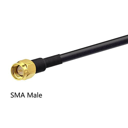 POBADY SMA Антена удължителен кабел SMA Мъжки към SMA Штекерному Кабел с Косичкой WLAN Антена Кабел RG58 3 ft/1 М за Безжична мрежа WiFi, 2G, 3G, 4G Рутер, Антена на GSM, Bluetooth LAN WLAN
