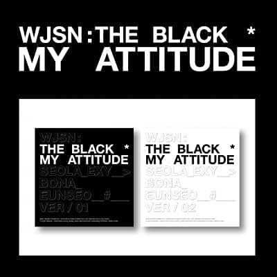 Cosmic Girls WJSN: The Black My Attitude 1-аз сингловая пейзажно версия. 01 CD + 96p Книга + 1p Стикер + 1p фотокарточка + 1p блокнотная фотокарточка + Запечатани тракер