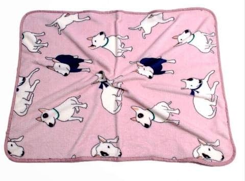 Много Мек, мек вълнен плат Каре за бик - Легло за Куче - Детско одеяло (Розово - Малко)