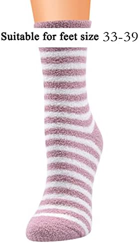 Дамски Класически Чорапи от коралов Руно, Дамски Чорапи, Чорапи за сън със Средна дължина, Топли Чорапи, Чорапи за възрастни