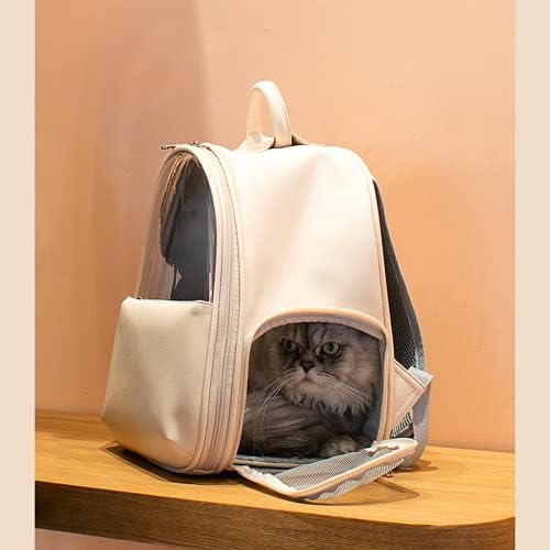 CBPPUTE Офис Визуална Прозрачна чанта за котки, кучета и котки, Чанта за домашни любимци, Преносима Дишаща чанта за котки и за пътуване, туризъм и използване на открито