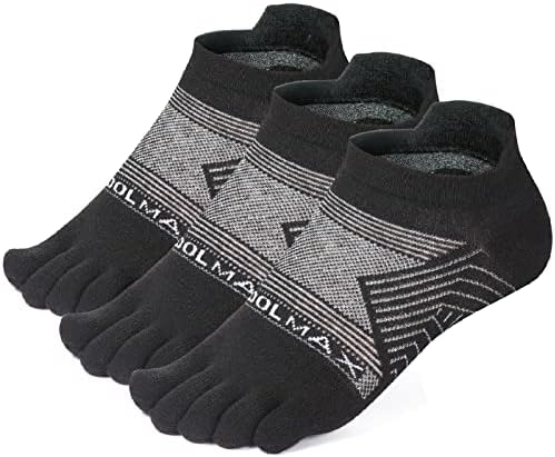 Meaiguo Мъжки Чорапи с пръсти, Coolmax Чорапи с пет пръста за Джогинг Чорапи с Пръсти, за Жени, Спортни (3 чифта)