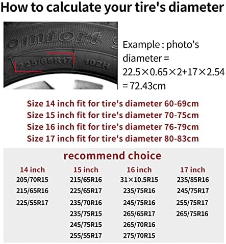cozipink Мразя Опира Калъф за резервна гума за Кемпера, Защитни Покривала за колелата, Универсални за гуми Ремарке, Къмпинг, при всякакви метеорологични условия, Универсални за Автобуса, Автомобил, камион, Ремарке за