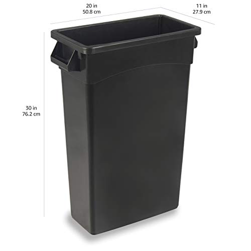 Търговско Коварен кофа за Боклук Commercial обем 23 литра, Черно, на 2 опаковки