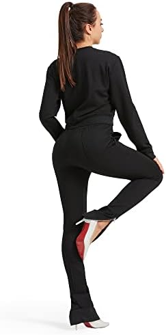 Женски спортен костюм Asoran от 2 теми, Облекла за бягане с яка с цип, Дамски Блузи с дълъг ръкав, Панталони за почивка с цип