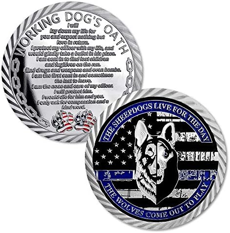 Монета на Повикване полицейски кучета K9 Клетва Работна кучета Монета на правоприлагащите органи
