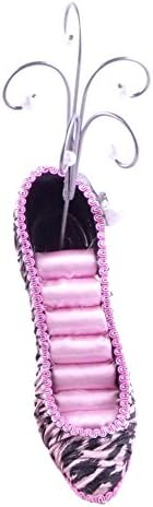 Бланчо Легла Фигурка Поставка Ring Притежателя Бижутериен Дисплей Колие Светлина (Ярко розово Обувки)