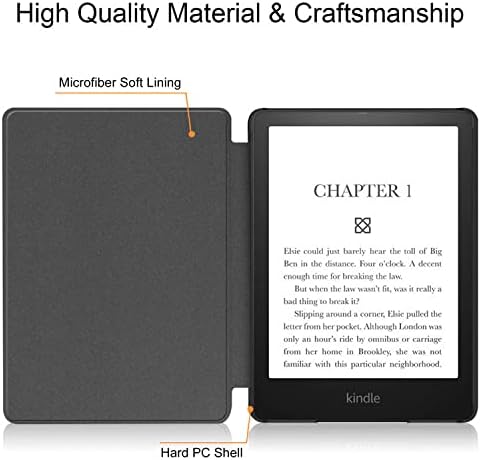Калъф за изцяло нов Kindle 10-то поколение 2019 година на издаване - Здрав калъф с функция за автоматично събуждане /сън е подходящ за напълно нов Kindle на 2019 (не е подходящ за Kindle или Kindle Paperwhite Оазис)