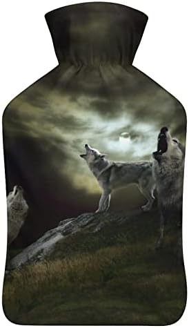 Топло Wolves Dark Night с Мека капак 1Л Голяма Класическа Топло за шията, Рамото Ръцете Краката