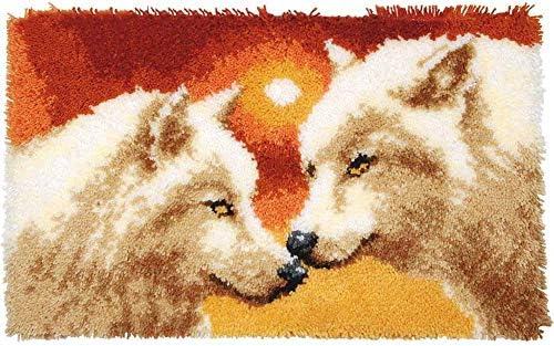 Кука-капаче Пълен Комплект Калъфи за възглавници Wolf Sunset Комплекти Куки-Ключалки Подложка за Бродерия Направи си сам, Възглавница за Плетене на една Кука за деца/Въ?