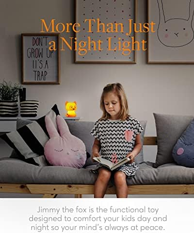 SomeShine Kids Night Light - Акумулаторна детски лека нощ Fox с таймер, автоматично изключване, безопасна и устойчива Кавайная лампа и светлинен спътник за хранене на бебето, смяна на пелени и нощни походи в банята
