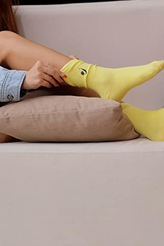 Чорапи с бродирани плодови контакти, ключове, Чорапи 6 В една опаковка, Забавни и Стилни Чорапи За жени, Унисекс Чорапи За ежедневна употреба, Унисекс Чорапи, Които Обичат Сладки чорапи