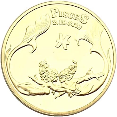 Ниуе Възпоменателна Монета Риба Златна Монета Зодиак Възпоменателна Монета Щастлив Пазител на Монета Феята на зъбките Златна Монета Копие Подарък за Него