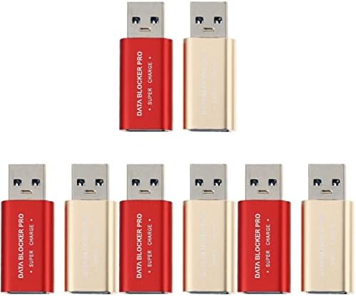 USB зарядни устройства SOLUSTRE USB адаптери 8шт За защита от сексуален зареждане - Предотвратяване на предаване на данни в Блокиращите Такса за жени - USB Сменяеми съединител за адаптер USB зарядни USB за мъже USB