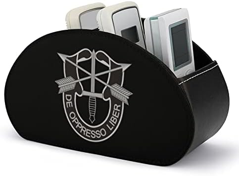 Специалните Армейски Печат На Лого Tv Remote Organizer Box Притежателите На Управление От Изкуствена Кожа 5 Отделения Контейнер За Съхранение