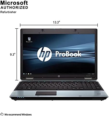 Бизнес лаптоп HP ProBook 6450b 14 инча, процесор Intel Core i5-520M 2.4ghz, 4G DDR3, 500 ГРАМА, DVD, WiFi, VGA, порт на дисплея, 64-битова версия на Windows 10 Pro -Поддръжка на множество езици Английски/френски /испански
