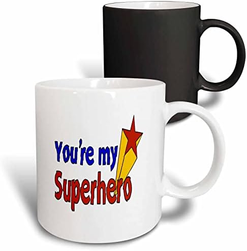 3dRose AmansMall Смешни цитати - Ти си Моят Супергерой, Забавна типография, 3drsmm - Чаши (mug_291772_1)