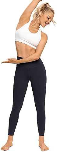 Дамски панталони за йога с висока талия Ronanemon, Гамаши, с джоб, 4-лентови еластични спортни панталони с контрол на корема, Маслянисто-меки.