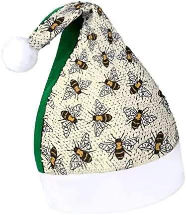 Запазване на Пчелите, Забавна Коледна Шапка с Пайети, Шапки на Дядо Коледа за Мъже И Жени, на Коледна Украса за Празнично Парти