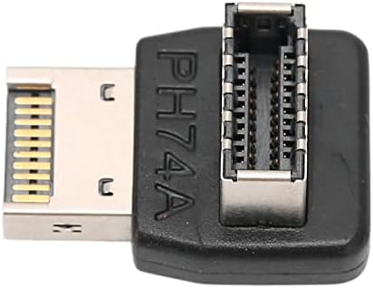 Правоъгълен адаптер USB Type E, гнездо на предния панел USB 3,2/20 Gbit/с 3.1/10 gbps за дънната платка с USB конектор C (PH74A)