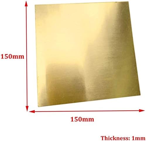 Латунная плоча KEKEYANG, меден лист Cu Метал с дебелина 1 мм, подходящи за игра с по-тънък, листни метал (размер: 150 мм x 150 мм)