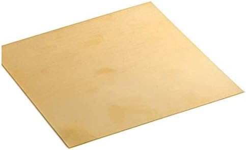 Латунная плоча YUESFZ Месинг лист, суровини, за обработка на метали, 0,8x100x200 мм, с фолио от чиста мед 1,5x200x200 мм (размер: 0,8x100x200 мм)