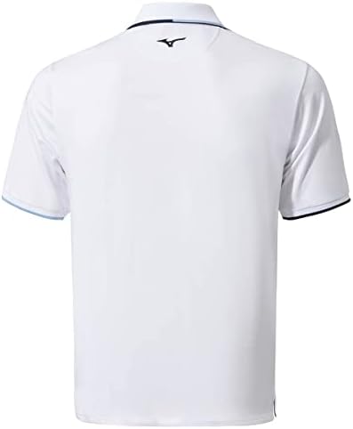Мъжка риза с къси ръкави Мизуно Quick Dry Plus Comp - Бяла - L