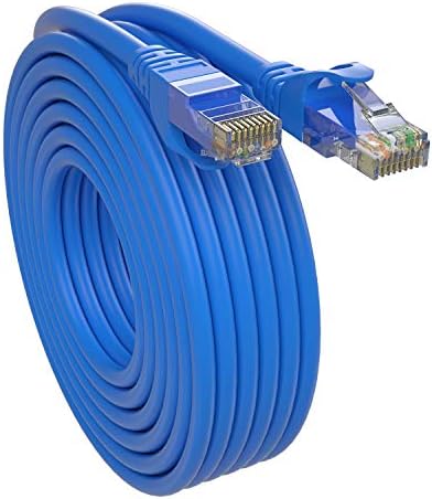 Ethernet кабел SHD Cat6 (50 фута) Мрежов Пач кабел UTP LAN-Кабел, Компютърна Пластир кабел-син