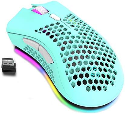 Лека Детска Мишката, Акумулаторна Безжична Детска Мишка с USB приемник, Компютърна Мишка с RGB Подсветка за Преносими КОМПЮТРИ