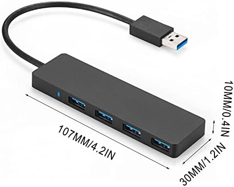 4-Портов ултра тънък концентратор на данни USB 3.0 за Surface Pro, Xps, за преносими компютри, за флаш памети за USB за мобилни твърди дискове и много Други