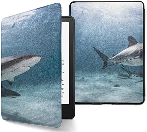 Калъф Paperwhite Ebook 2021 Съвместим с 6,8 Kindle Paperwhite е на 11-то поколение Beautiful Underwater World Life Електронна книга Paperwhite 11-та калъф с автоматичен режим на заспиване /събуждане