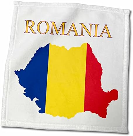 Триизмерно изображение на Картата Екзотична Румъния в цветовете на националния Флаг - Кърпи (twl-243568-1)