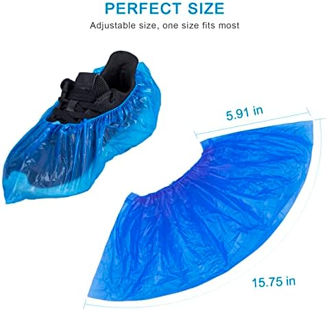 За еднократна употреба бахилы KCTUKA, 200 БР (100 чифта), Зелени удобни бахилы, Водоустойчив, нескользящие, прахозащитен, Защитават вашата обувки, подови настилки, килим, отговарят на един размер за повечето