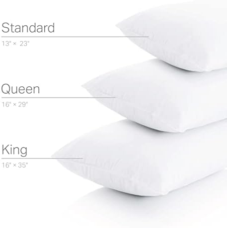 Калъф за хотела WEEKENDER Alternative от памук с Високо качество-Мека възглавница-2 Опаковки-Queen, Бял