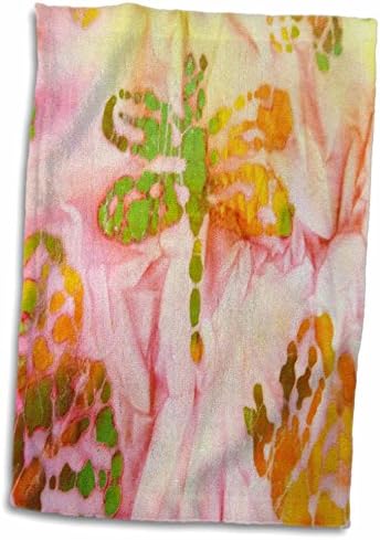 Кърпи 3dRose Florene Décor II - Dragonfly в Розово-Оранжев цвят с вар (twl-55193-1)