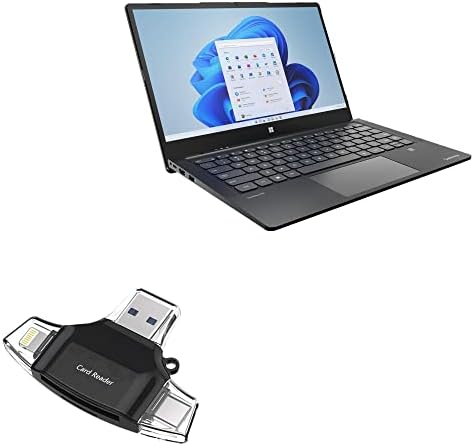 Смарт притурка на BoxWave, който е съвместим с ультратонкой адресната книга на премията Портал GWTC71427 (14,1 инча) - Устройство за четене на SD карти AllReader, устройство за четене на карти microSD, SD, Compact USB