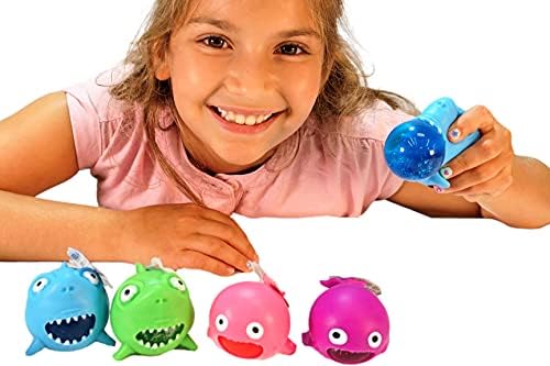 Блестящ сжимающий топката Squishy Sea Pals Stress Ball (1 Sea Pal), еластична, играчка за облекчаване на стреса с морски животни, определени непосед с топка за деца и възрастни. Парти по случай тревожност, аутизъм и