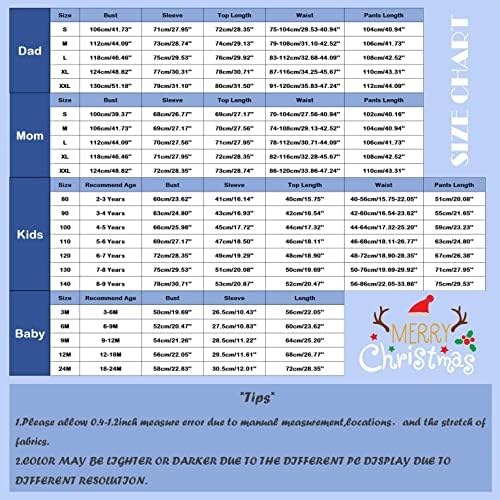 Семейни Коледни Пижами Големи Размери, едни и Същи Семейни Пижамные Комплекти, Коледни Пижами за семейство от 5 души, по-Големи Размери