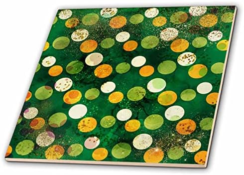 3. Положете Бляскава оранжеви, зелени, Бели кръгове С Участието на златни блестящи плочки (ct-375365-3)