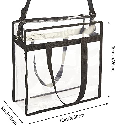 Одобрен сигурността на Стадиона Прозрачна Чанта-Тоут, Бистра Прозрачна Чанта-Портмонето на Работа, на Плажа и Стадиона, Грим, Козметика