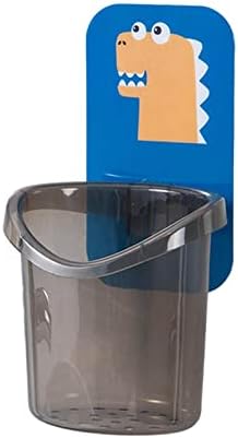 MESSIYO Поставка за четка за зъби Punch Light Луксозна Чаша вода за уста Чаша За миене на Зъбите Стенен монтаж Кутия за съхранение В Банята Двойка Зъбни Турбо Акрилен комплект чаши (син, един размер)