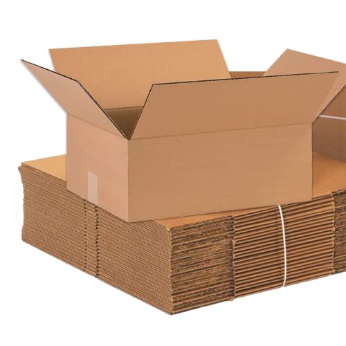 Подвижни кутии AVIDITI Големи 16 L x 12W x 6H, 25 опаковки | Кутия от велпапе картон и опаковки отделение 12 x 12 x 12 см, Подвижни кутии със средни размери, здрава Транспортни кутии, 25 опаковки