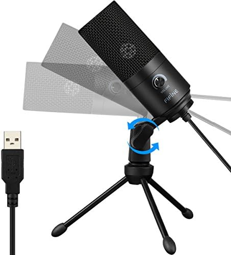 Слушалки FIFINE Recording USB запис с микрофон 3,5 mm / 6,35 мм, Студиен комплект за MAC OS, Windows, за подкаст, YouTube, Видео, Метален кондензаторен микрофон, Режийни Жични слушалки за мониторинг (K669B + H8)