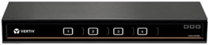 Защитен тенис на KVM switch Vertiv Посоката на Cybex, защитени KVM, Двухголовочный монитор, 4 порта, универсален и DPP, сертифицирана по NIAP версия 4.0, карта за общ достъп (САС), 4K UHD с честота 30 Hz (SC985DFH-400)